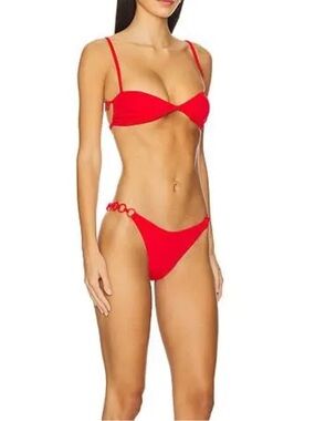 SAUDADE x Revolve Red Bikini Small